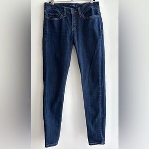 Levi's 535 Leggings, Skinny Dark Wash Jeggings, Size 7M